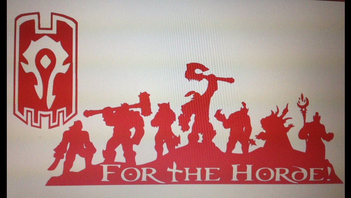 World of Warcraft For The Horde Decal Sticker