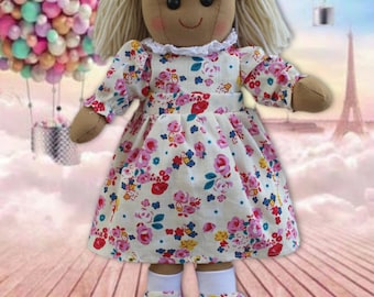 Personalised Rag Doll, Custom Rag Dolls, Embroidered Dolls, New baby girls gift, birthday or baby shower gift, baby girl