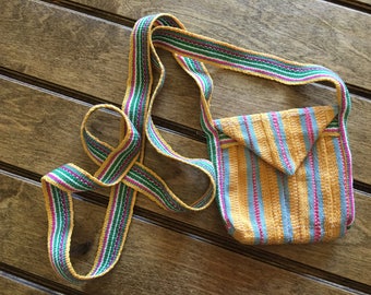 Handwoven, hand sewn small purse