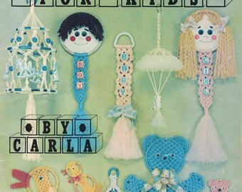 Macrame Craft Book- Knot Just For Kids - Over 20 Different Projects