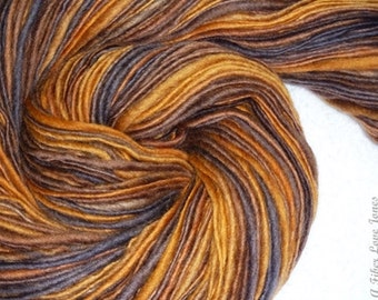 Leopard Handspun Art Yarn - 222 yards - Thick and Thin Single-Ply - Knitting - Crochet - Weaving - Mixed Media - Fiber Arts, etc.