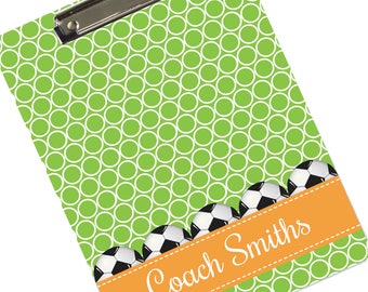 Personalized Soccer Coach Clipboard Custom Clipboards for Soccer Coaches Player Clip Board Gift of Appreciation Coach's Gift Team CLIP-550