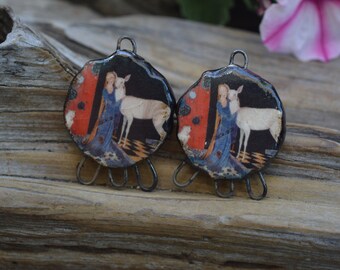 Fairy Art- Handmade Porcelain Connectors