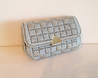 Cute Little Vintage Crewel Work Purse Mini Clutch