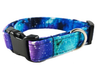 Galaxy Dog Collar - Small Dog Collar - Girl Dog Collar - Female Dog Collar - Purple Dog Collar - Large Dog Collar - Awesome Cat Collars