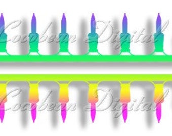 Split Christmas Lights,Vinyl,Decal -svg,dxf digital cutting file-instant download