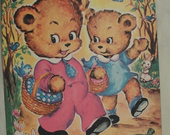 Bobby Bear, 1948, Saalfield Publishing #2900, Vintage Children's Book
