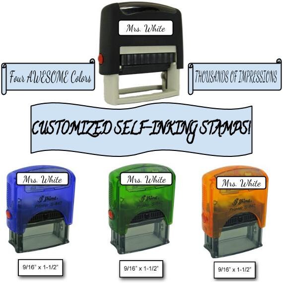 SALE 60 Custom Name Stamp Signature Rubber Stamp Self Inking