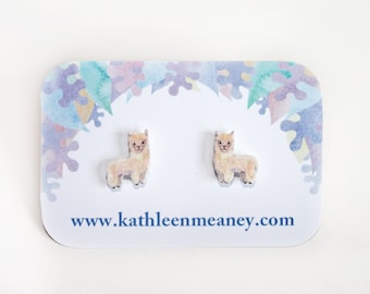 Llama / Alpaca stud earrings