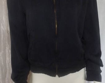 1950's Gray Gab Zipper Jacket