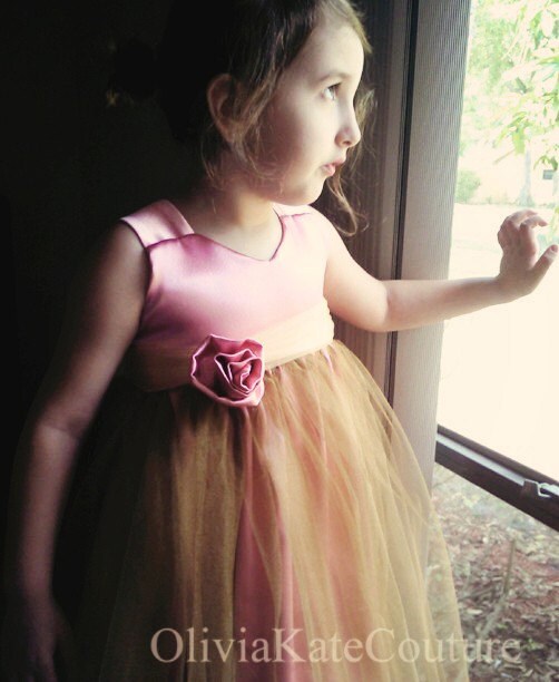 Vintage Rose Flower Girl Dresses 10