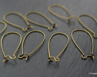 Set of 10 pairs of earrings, 35 x 18 mm