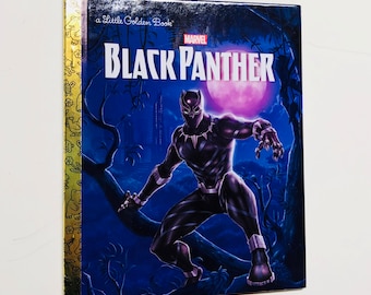 Black Panther Marvel Avengers Repurposed Little Golden Book Planner/Sketchbook/Journal/Autograph Book/notebook