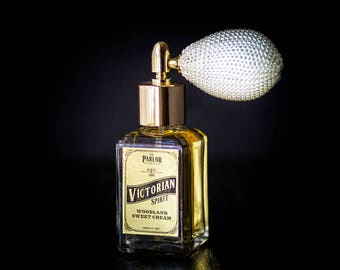 Victorian Spirit - Vanilla Amber Perfume - Woodland Sweet Creme - Atomizer Bottle -1 oz
