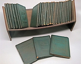 Little Leather Library Collection, Original Leather Shelf, 30 Volumes, c1920