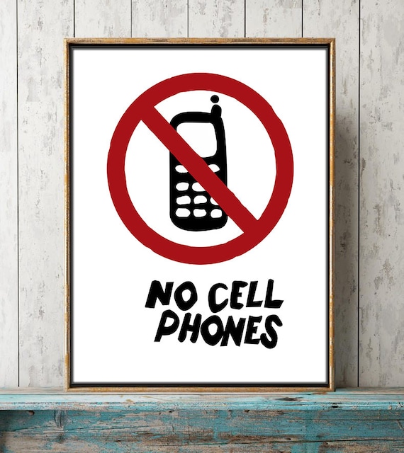 no cell phone poster