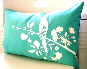 Limited Time Sale Mint Blooming Blossom Rectangle Pillow