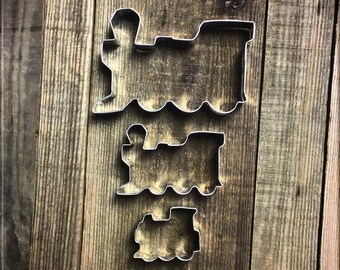 Set of 3 Locomotive Metal Cookie Cutters #NAWK159