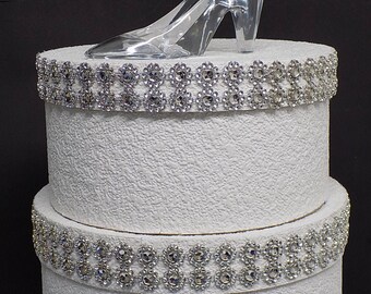 Cinderella Glass Slipper 6.75” One (1) Large Acrylic Slipper, Cake Topper, Party Favor