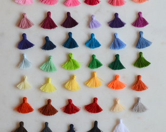 Mini Tassels, Tassels, Tiny Tassels, Tassels Trim Fringe, Tassels for Jewelry, Short Tassels, Fluffy Tassels, 4x18mm, Pack of 10, BS16-1214