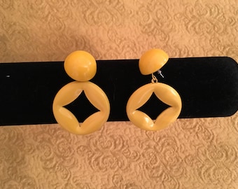 Bold Yellow Dangle Earrings