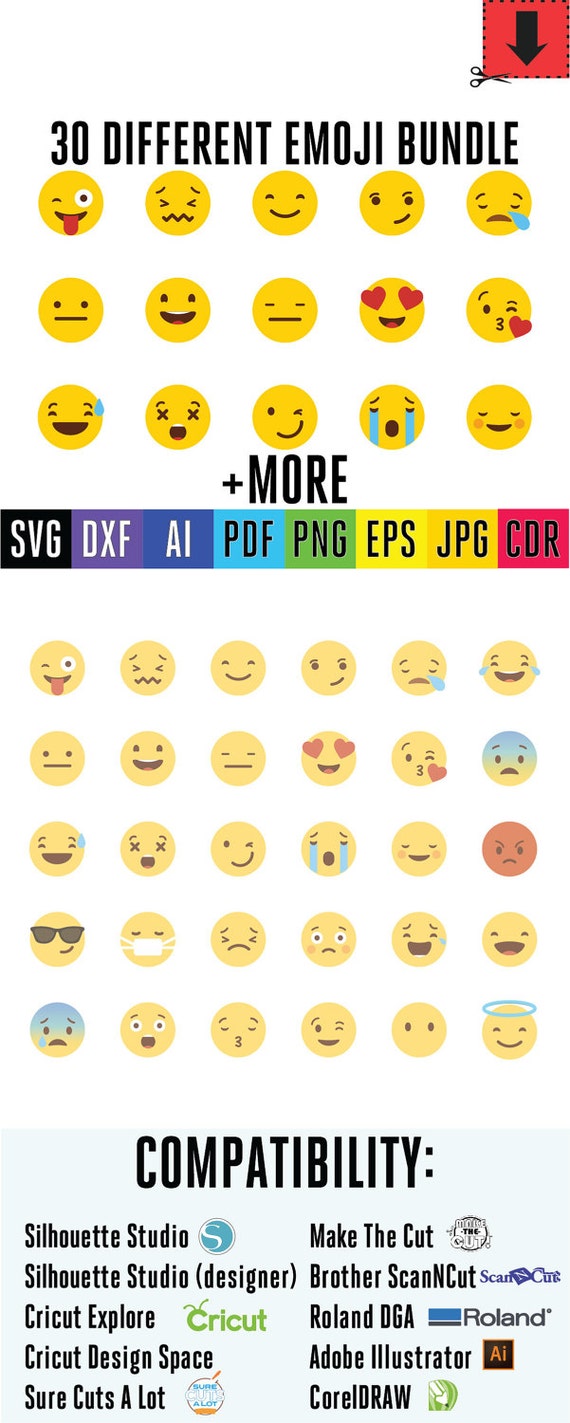 Download Emoji SVG Collection Emoji DXF Emoji Clipart Svg Files