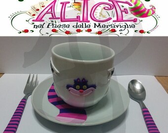 Breakfast with the Cheshire cat from Alice in Wonderland