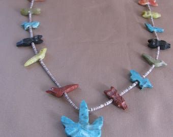 Vintage Native American Fetish Necklace