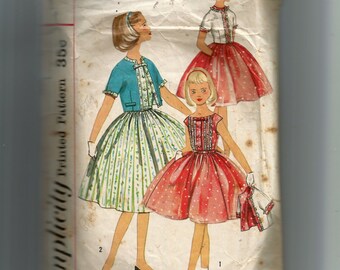Simplicity Girls' One-Piece Dress and Jacket Pattern 2015