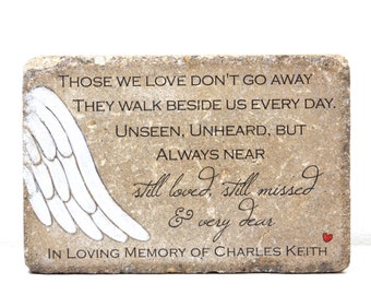 Memorial Stone. PERSONALIZED Memorial Gift. 6x9 Tumbled (Concrete) Paver. Remembrance Stone. In loving memory gift. Custom Sympathy Gift