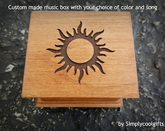 music box, Christmas music box, custom made music box, you are my sunshine, personalized music box, music box shop, valentine's day gift