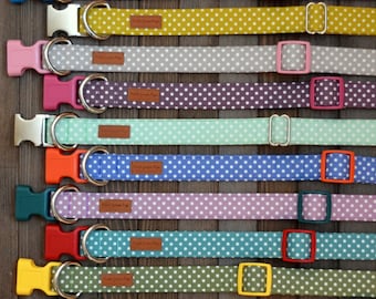 Fall Polka Dots Dog Collar