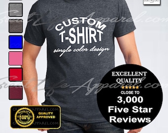 Custom T-shirt, Mens Custom Shirt, Personalized T-shirts, Customized Apparel, Custom Tees