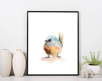 Minimalist little bird original watercolor painting, watercolour modern painting, painting of bird, minimalist painting, bird art