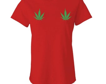 POT LEAVES - Ladies Babydoll T-shirt