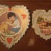 Vintage 1930s Lot of 2 Valentine Valentines Cards Whitney Made Worcester USA