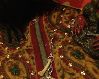 Opossum Bone / Gun ChainEarring