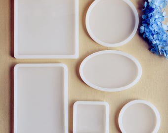 1pc Square Round Oval rectangle Scrapbooking Silicone Mold Resin Silicone Mould handmade DIY Jewelry Making epoxy resin molds