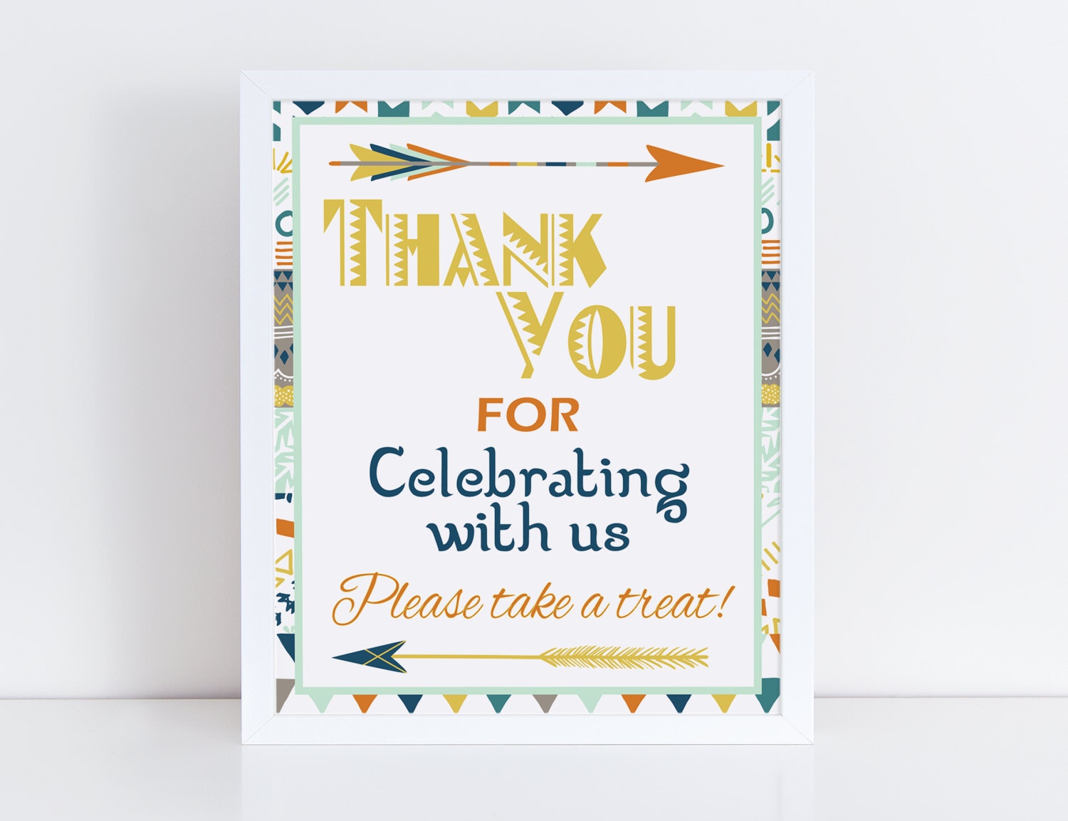 Tribal Baby Shower Thank You Sign Thank You For Coming Sign1500 x 1153