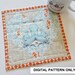 Fussy Cut Heart Mug Rug Pattern Digital PDF