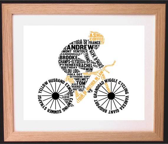 Personalised Bike / Cycling Word Art Gift