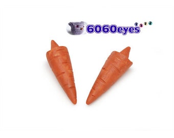 Snowman carrot nose glue on straight nose 1.25" - 2 pcs