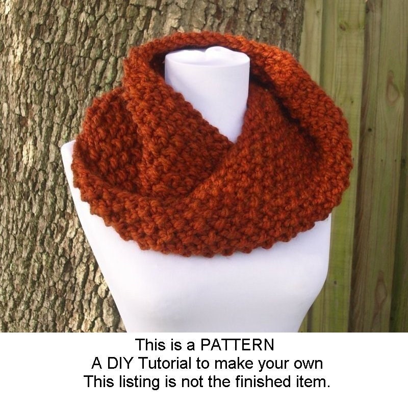 Instant Download Knitting Pattern PDF - Knit Cowl Scarf Knitting Pattern PDF for Chunky Mobius Cowl - Knit Cowl Pattern Womens Instant Download Knitting Pattern PDF - Knit Cowl Scarf Knitting Pattern PDF for Chunky Mobius Cowl - Knit Cowl Pattern Womens