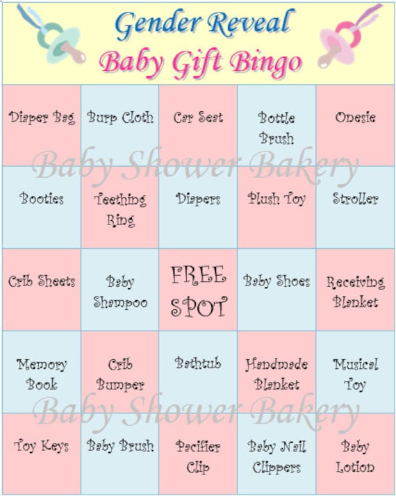 gender reveal party game gender reveal baby shower bingo