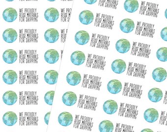 EXCLUSIVE** We Proudly Reuse ( 40 Stickers 1x2in Matte Sticker)