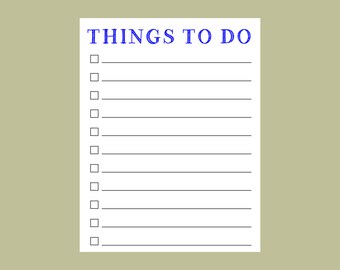 Things to do Notepad, Teacher notes, Teacher notepad, Notes list, stocking stuffer