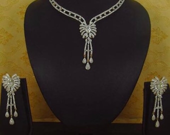 AD/CZ Necklace set|American Diamond Jewelry | Bridal Jewelry / Party wear jewelry / Evening wear jewelry set