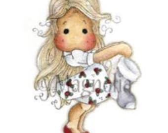 Magolia Tilda stamp, The Day Before Christmas Stocking Tilda Cling Stamp 4"X6.5" Package