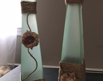 Decorative Floral Glass Set