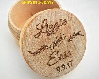 Wedding Ring Box, Ring Bearer Box, Wedding Ring Keepsake, Ring Box, Jewelry Box, Wood Box, Rustic Ring Box, Wedding, Wooden Trinket Box